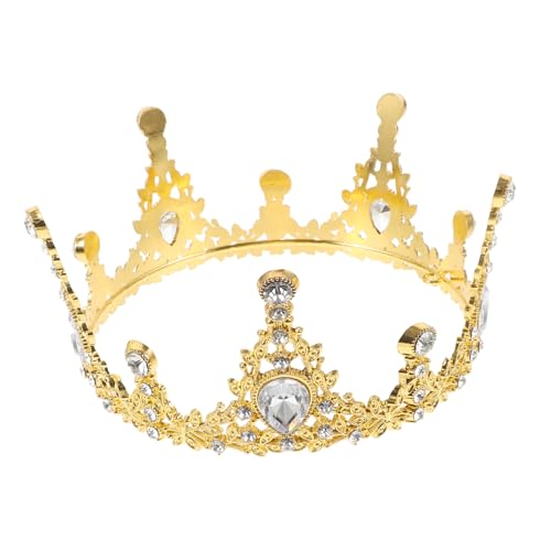 Vaguelly Krone Kuchendekoration für Geburtstagsfeiern Hochzeitstortenkrone mit Strasssteinen Vielseitig Einsetzbar Cake Topper oder Fotokopfbedeckung Vaguelly Krone Kuchendekoration für Geburtstagsfeiern Hochzeitstortenkrone mit Strasssteinen Vielseitig Einsetzbar Cake Topper oder Fotokopfbedeckung von Vaguelly