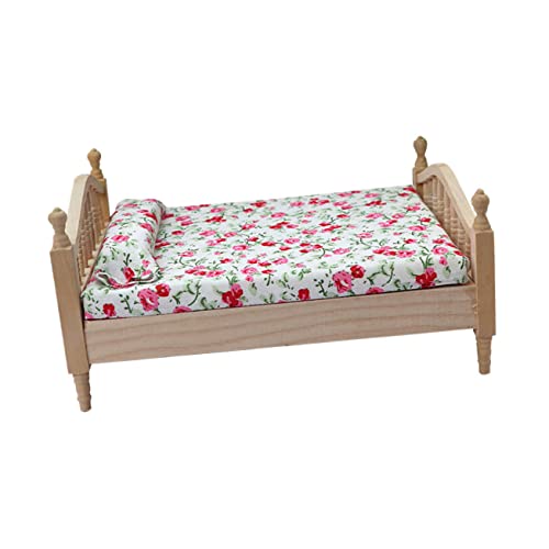 Vaguelly Künstliches Bett Dekorationszubehör Für Mädchen Babys Puppen Kleines Winzige Häuser Winzige Häuser Kleines Mini Babypuppen Mini Schlafbett Puppenhauszubehör von Vaguelly