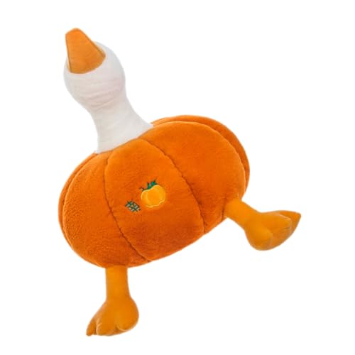 Vaguelly Kürbis-Entenspielzeug spielzeuge gefüllte Puppe Kuscheltier Plüsch bequem gefüllt gefüllter Plüsch Heimpuppe süße Stoffpuppe Kürbispuppe Süße Puppe Orange von Vaguelly