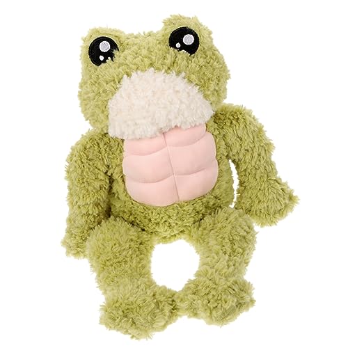 Vaguelly Kuscheliger Frosch Plüschtier Lustiges Deko für Gemütlicher Frosch mit Bauchmuskeln für Jungen und Mädchen Perfektes Fotorequisit für Unvergessliche von Vaguelly
