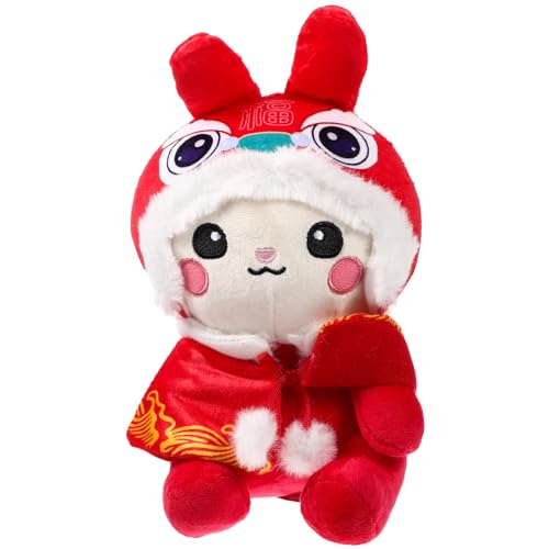 Vaguelly Kuscheltier Hase Plüschspielzeug im Chinesischen Zodiac Design zum Neujahr Niedliches Kaninchen für Dekoration und Umarmungen von Vaguelly