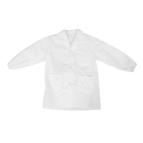 Vaguelly Laborkittel für Kinder: Arztkostüm für Kinder mit elastischen Ärmelbündchen und Langen Ärmeln – Weißer Laborkittel für wissenschaftliche Rollenspiele und Erkundungen im Freien von Vaguelly