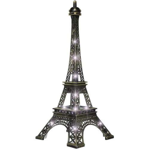 Vaguelly -Eiffelturm-Nachtlampe Leuchten Eiffelturm 3D-Puzzle Eiffelturm Romantische Paris-Architektur Gebäudemodell Kunstgeschenk Ohne Batterien Bronze von Vaguelly