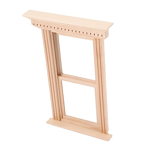 Vaguelly Leeres Fenster Säuglingsspielzeug Miniaturmöbel Aus Holz Mini-hausfenster Küchenjalousien Für Fenster Puppenhaus Gefallen Mini-hausdekoration DIY-fenstermodell Chocolate Hölzern von Vaguelly