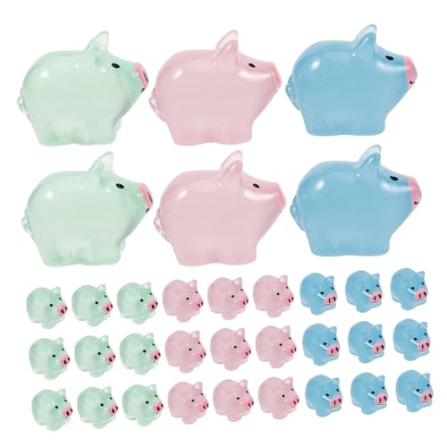 Vaguelly Pocket Glücksschweinchen Kleine Glücksschweine Leuchtende Schweine Figuren Nachtleuchtende Resin Tierornamente Üße Miniatur Schweine Deko Für Puppenhaus Und Gartenlandschaft von Vaguelly