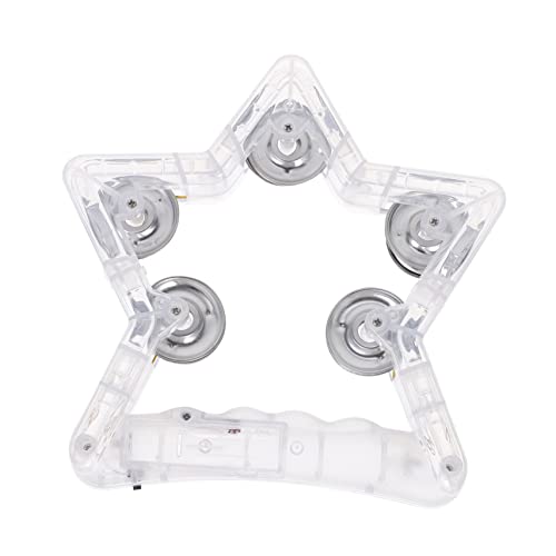 Vaguelly Lichtspielzeug für Kleinkinder Robustes Handheld Tamburin mit LED Effekten für Partys Festivals und Ktv Aktivitäten Batteriefrei für Jahren von Vaguelly