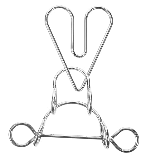 Vaguelly Liebesschloss mit neun Gliedern Puzzle rätselbuch knobeleien für Spiel Herz Rätsellösungsschloss. Puzzle-Ring Liebesschlösser personalisiert Eisen Silver von Vaguelly
