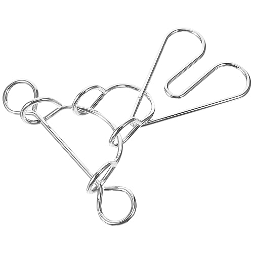 Vaguelly Liebesschloss mit neun Gliedern Schmuckstücke Rätsel einstellbar Puzzlespiel Puzzle kinderpuzzle Herz-Puzzle-Ring aus Metall herzförmiger Puzzlering Eisen Silver von Vaguelly
