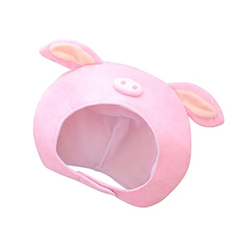 Vaguelly Verstellbarer Schweinehut Mit Großen Ohren Lustige Cosplay-bekleidung Plüschtier-kopfbedeckung Für Partys Fotosessions von Vaguelly