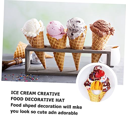 Vaguelly Lustiger Eiscreme Kostümhut aus Hochwertigem Material Dekorative Food Headwear für Party Karneval Weihnachten Cosplay und Fotoshootings Wiederverwendbar und zu Tragen Vaguelly Lustiger Eiscreme Kostümhut aus Hochwertigem Material Dekorative Food Headwear für Party Karneval Weihnachten Cosplay und Fotoshootings Wiederverwendbar und zu Tragen von Vaguelly