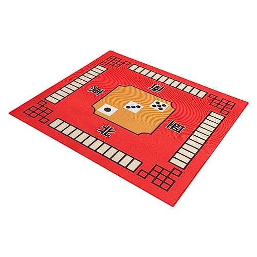 Vaguelly Mahjong-tischdecke Mahjong-Dekoration Mahjong-Brett Automatischer Mahjong-Tisch Fliesenspiel-tischdecken Mahjong-Matte Für Den Tisch Pokertisch Mahjong-tischmatte Mikrofaser Rot von Vaguelly