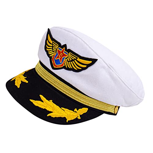 Vaguelly Marine-Kappe Ballonmütze Pilotenmütze für Matrosenhut Piratenkostüm für Matrosenmützen kindermütze kappe Sonnenhut Kapitänsmütze Kostüm Kleidung Baumwolle Weiß Vaguelly Marine-Kappe Ballonmütze Pilotenmütze für Matrosenhut Piratenkostüm für Matrosenmützen kindermütze kappe Sonnenhut Kapitänsmütze Kostüm Kleidung Baumwolle Weiß von Vaguelly