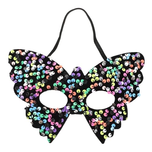 Vaguelly Maske Dekoration Hälfte Halloween Gesicht Party funkeln Polyester von Vaguelly