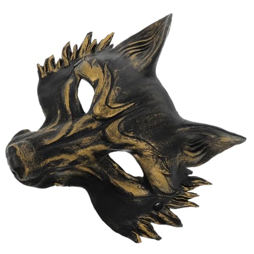 Vaguelly Maske Wolf Gesicht Katze halb Frauen maskieren Bilden Schaumhälfte halloween costume halloween kleidung halloween masks halloween klamotten costume halloween PU-Schaum Black von Vaguelly