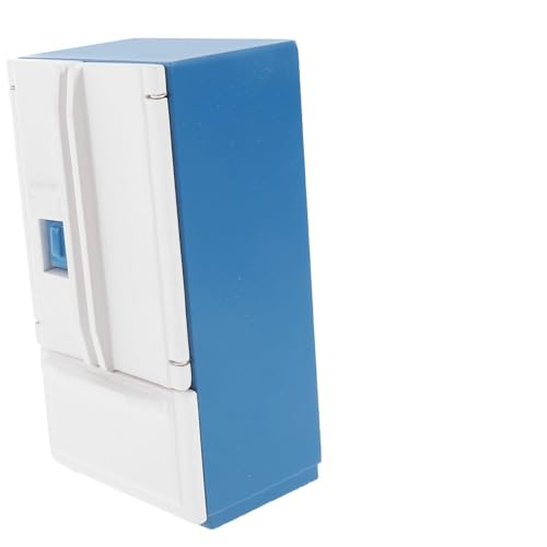 Vaguelly Maßstab Blauer Kühlschrank als Dekoration für Mini Häuser Vielseitig Einsetzbar für DIY Projekte und Miniatur Szenen von Vaguelly