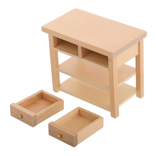 Vaguelly Maßstab Detailgetreues DIY Miniaturmöbel aus Holzfarbe Kreatives Bastelset Realistische Miniatur Aufbewahrung für Puppenhaus Deko und Sammler von Vaguelly