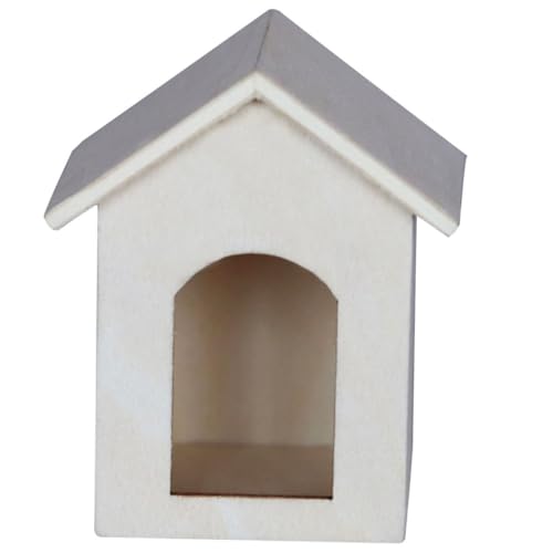 Vaguelly Maßstab Kleines DIY Puppenhaus Ornament Naturbelassenes Tiny House Stilvolles Miniaturhaus Zubehör für Tischdekoration und von Vaguelly