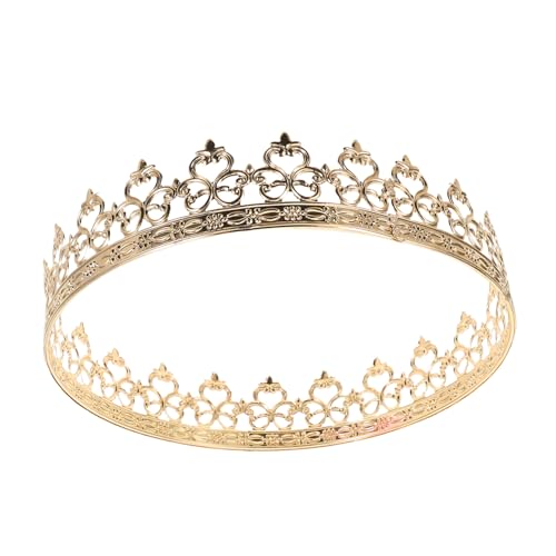 Vaguelly Medieval King Krone für Herren Goldfarbene Leichte Metallkrone mit Filigranem Hohldesign Royal Tiara für Fasching Halloween Prinzenkostüm und Theateraufführungen Vaguelly Medieval King Krone für Herren Goldfarbene Leichte Metallkrone mit Filigranem Hohldesign Royal Tiara für Fasching Halloween Prinzenkostüm und Theateraufführungen von Vaguelly
