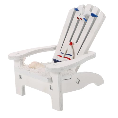 Vaguelly Mediterrane Mini Strandstuhl Dekoration Holzspielzeug Für Ergänzung Für Puppenhäuser Leicht Und Platzsparend Zufällige Designs Für Fröhliche von Vaguelly