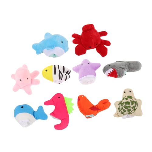 Vaguelly Meeresbewohner Fingerpuppen Set Tierische Handpuppen Für Babys Inklusive Schildkröte Seestern Oktopus Wal Hai Seehund Hummer Seepferdchen Und Tropischer von Vaguelly