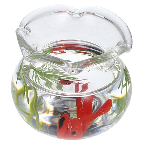 Vaguelly Mikro-Landschaftsmodell Mini Aquarium LED Goldfischbecken Panzer Kleiner Fischtank Aquarium mit Fischmodell winzige Dinge Fischschüsselspielzeug Harz rot Vaguelly Mikro-Landschaftsmodell Mini Aquarium LED Goldfischbecken Panzer Kleiner Fischtank Aquarium mit Fischmodell winzige Dinge Fischschüsselspielzeug Harz rot von Vaguelly