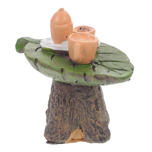 Vaguelly Mikro Landschaftsornament Modellhaus Mini Straßenhaus Feengarten Kleines Miniatur Kleine Tischdekoration Mini Tisch Mini Essen Das Mikro Teetisch von Vaguelly