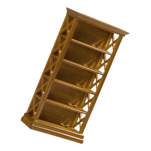 Vaguelly Mini-Bücherregal Miniatur -Bücherregal Miniatur-Hausmöbel Miniaturmöbel Miniaturpuppenhausmöbel Miniaturhauszubehör zartes Miniaturspielzeug Mini-Puppenhausmöbel Mini Regal hölzern von Vaguelly