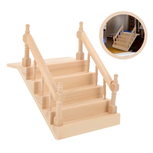 Vaguelly Mini-Handlauftreppe Möbel Mini-Haustreppe Puppenhaus-Treppenhandlauf winzig Dekoration Schlafzimmer Bedroom Decor Miniatures Miniaturtreppe Querformat-Requisite Holz Beige Vaguelly Mini-Handlauftreppe Möbel Mini-Haustreppe Puppenhaus-Treppenhandlauf winzig Dekoration Schlafzimmer Bedroom Decor Miniatures Miniaturtreppe Querformat-Requisite Holz Beige von Vaguelly