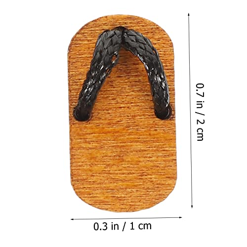 Vaguelly Mini Holzschuhe für Puppenhaus Miniatur Clogs Glatte Oberfläche Kreative DIY Deko für Puppenaccessoires für Kimono und Bjd Puppen Handwerkliche Bastelidee von Vaguelly