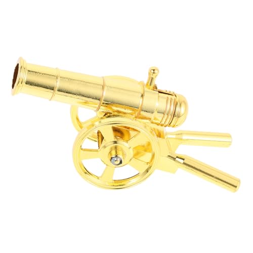 Vaguelly Mini Metallkanone Modell Detailgetreue Vintage Kanonenstatue Historische Artillerie Dekoration Langlebige Sammlerfigur Elegantes Desktop Ornament für Büro und Zuhause von Vaguelly