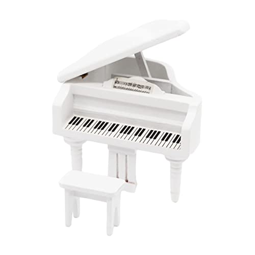 Vaguelly Miniatur-puppenhausmöbel Weißes Mini-holzklavier Für Jungen Und Mädchen Puppenhaus Dekoratives Zubehör Simulationsklavier Puppenhaus-Ornamente Vaguelly Miniatur-puppenhausmöbel Weißes Mini-holzklavier Für Jungen Und Mädchen Puppenhaus Dekoratives Zubehör Simulationsklavier Puppenhaus-Ornamente von Vaguelly