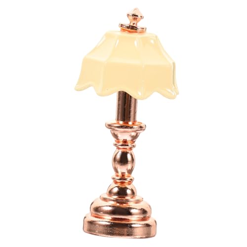 Vaguelly Mini Schreibtischlampe Kinderspielzeug Spielzeughaus Miniaturlampe Puppenhauszubehör Miniatur Nachttischlampe Zubehör Im Maßstab 1/12 Miniatur Tischlampe von Vaguelly