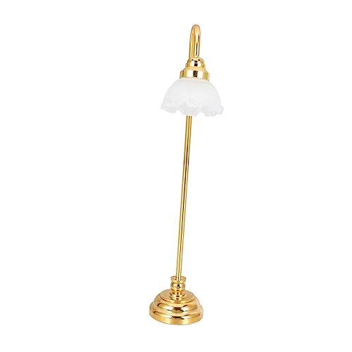 Vaguelly Mini Stehlampe Pfostenlampe Figuren Elektrische Beleuchtung Puppenhaus Miniaturmöbel Klein Maßstab 1/12 Stehlampe Vintage Tischlampe Simulation LED Lampe von Vaguelly