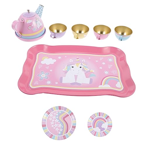 Vaguelly Eisen Material Mini Tee-Set Spielzeug Für Kinder Pretend Spielen Tee Zeit Tassen von Vaguelly