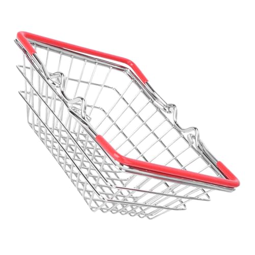 Vaguelly Mini Tragbarer Make -up -korb Weiden Korb Körbe Schlank Klein Mini Schreibtisch Miniatur Veranstalter Einkaufskorb Deko Aufbewahrungskörbe Kleiner Einkaufskorb Korb Gummi von Vaguelly