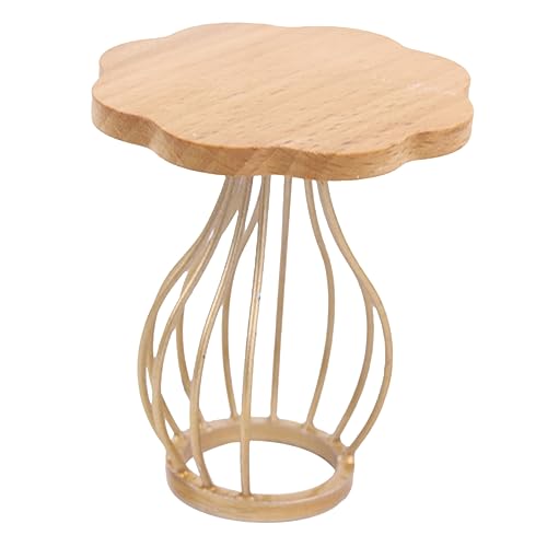 Vaguelly Mini-couchtisch Miniatur Plüschtier Bausatz Ende Puppe Möbel Mini-beistelltische Zum Basteln Modell Teetisch Aus Holz Winziger Beistelltisch Legierung Brown von Vaguelly