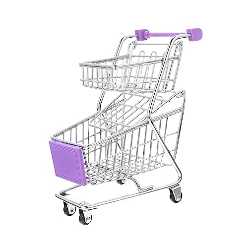 Vaguelly Mini-einkaufswagen Warenkorb Spielzeugwagen Einkaufswagen Auto Bowls-Trolley Mit Rollen Mini-Trolley Einkaufswagen Für Miniwagen Barwagen Miniatur Legierung Violett Vaguelly Mini-einkaufswagen Warenkorb Spielzeugwagen Einkaufswagen Auto Bowls-Trolley Mit Rollen Mini-Trolley Einkaufswagen Für Miniwagen Barwagen Miniatur Legierung Violett von Vaguelly