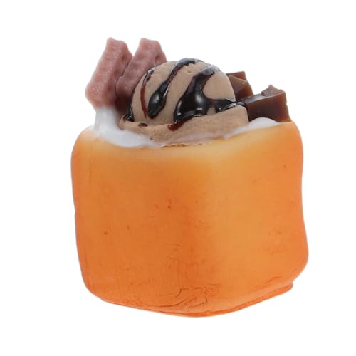 Vaguelly Mini-eistoast: Realistische Mini-Lebensmittel-Requisiten, Spielzeug, Kunstbrot, Miniatur-puppenhaus-lebensmittelzubehör, Küchendekoration von Vaguelly