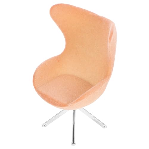 Vaguelly Mini -simuliertes Flockensofa High Rückenstuhl Dollhouse -Simulationsstuhl Miniaturstühle Miniatur-Sofastuhl kleine Möbel Miniatur-Stuhlmodell Miniaturmöbel Beflockung Braun von Vaguelly