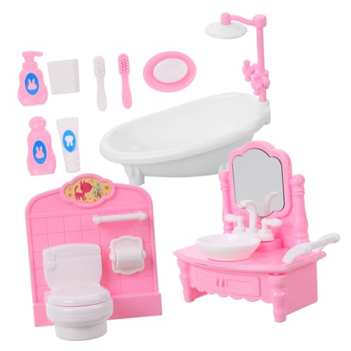 Vaguelly Kleines Puppenhaus Mini-Spielzeug Miniatur Badezimmer Set Für Puppenhaus Dusche Badewanne Und Waschbecken Modelle Ideales Zubehör Für Puppenhaus Dekoration Und Rollenspiele Vaguelly Kleines Puppenhaus Mini-Spielzeug Miniatur Badezimmer Set Für Puppenhaus Dusche Badewanne Und Waschbecken Modelle Ideales Zubehör Für Puppenhaus Dekoration Und Rollenspiele von Vaguelly