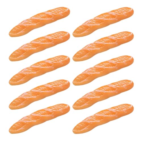 Vaguelly Miniatur-Brot 10 Stück Puppenhaus-Brot Künstliches Französisches Langes Brot Modell Winziges Brot Dessert Foto-Requisite Zum Rollenspiel Bäckerei Küchenspielzeug von Vaguelly