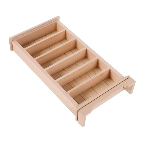 Vaguelly Miniatur Bücherregal für Puppenhaus Holz Möbelaccessoire für DIY Dekoration Schlafzimmer Wohnzimmer und Küche Leicht und Platzsparend für Kreative Spielwelten von Vaguelly