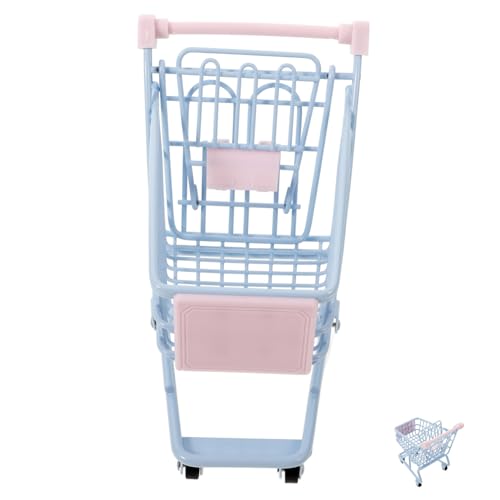 Vaguelly Miniatur Einkaufswagen Kleiner Trolley zur Schreibtischorganisation Dekorativer Aufbewahrungskorb und Fotorequisit für Kreative Deko Vaguelly Miniatur Einkaufswagen Kleiner Trolley zur Schreibtischorganisation Dekorativer Aufbewahrungskorb und Fotorequisit für Kreative Deko von Vaguelly