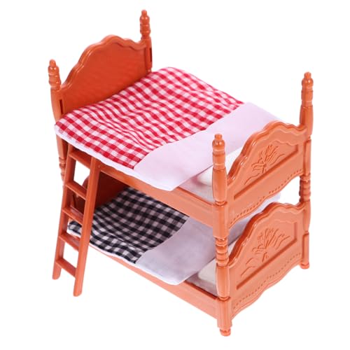Vaguelly Miniatur Etagenbett Modell für Puppenhaus Teiliges Set mit Süßem Design für Kreatives und Dekorieren für Kinderzimmer und Puppenhaus Zubehör von Vaguelly