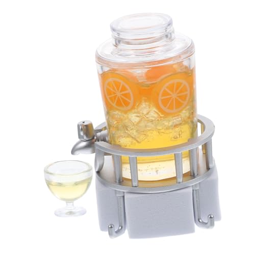 Vaguelly Miniatur Getränkefass Modell für Puppenhaus Dekoration Imitation Saftfass Ornament Orange für DIY Mini Haus Zubehör und Kreative Spielszene von Vaguelly