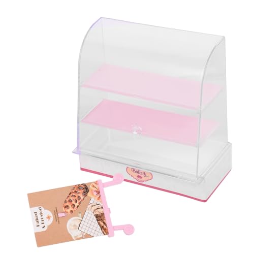 Vaguelly Miniatur Kuchen Vitrine Puppenhaus Schrank Dekoration Kompakter Miniatur Lebensmittel Schrank Für DIY Puppenhaus Zubehör Für Landschaften Und Realistische Szenen von Vaguelly