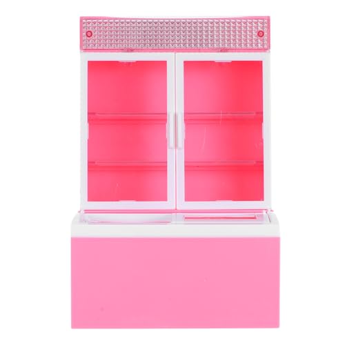 Vaguelly Pädagogisches Rollenspiel-kühlschrank Mini-kühlschrank-Spielzeug Für Kinder Puppenhaus Mini-kühlschrank-Set Detailliertes Stabiles Konstruktionsmodell Küchenspielzeug von Vaguelly