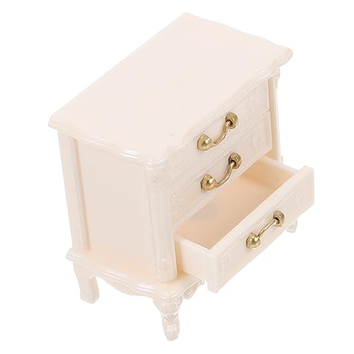 Vaguelly Miniatur Möbel Schrank Modell Puppenhaus Zubehör Dekoratives Mini Bücherregal für Kinderzimmer Weißer Retro Nachtschrank für Puppenhausgestaltung Vaguelly Miniatur Möbel Schrank Modell Puppenhaus Zubehör Dekoratives Mini Bücherregal für Kinderzimmer Weißer Retro Nachtschrank für Puppenhausgestaltung von Vaguelly