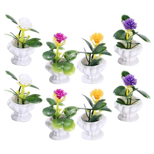 Vaguelly Realistische Miniatur-topfpflanzen-Dekoration Bonsai-Verzierungen für Miniaturhäuser und Zum Basteln von Vaguelly