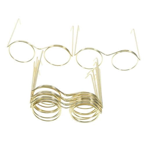 Vaguelly Miniatur Puppenbrillen Mit Goldenem Rahmen Sonnenbrillen Für Puppen Und GNOME Perfekte Zubehörteile Für Puppenhäuser Und Kreative Spielideen von Vaguelly